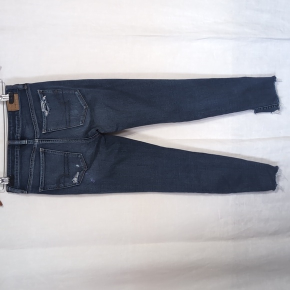 American Eagle Super Super Stretch Super High Rise Jegging Distressed Size 2 - Picture 5 of 7